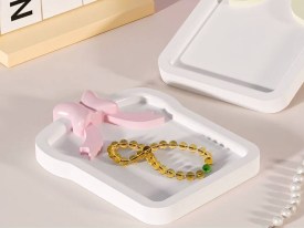 Molde silicona plato rectangular con moño 